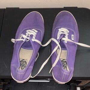 Vans Purple Canvas Low-Top Lace-Up Sneakers